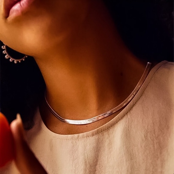 🔴𝟭𝟬/$𝟮𝟱🔴Herringbone Chain Necklace NEW - Picture 15 of 15